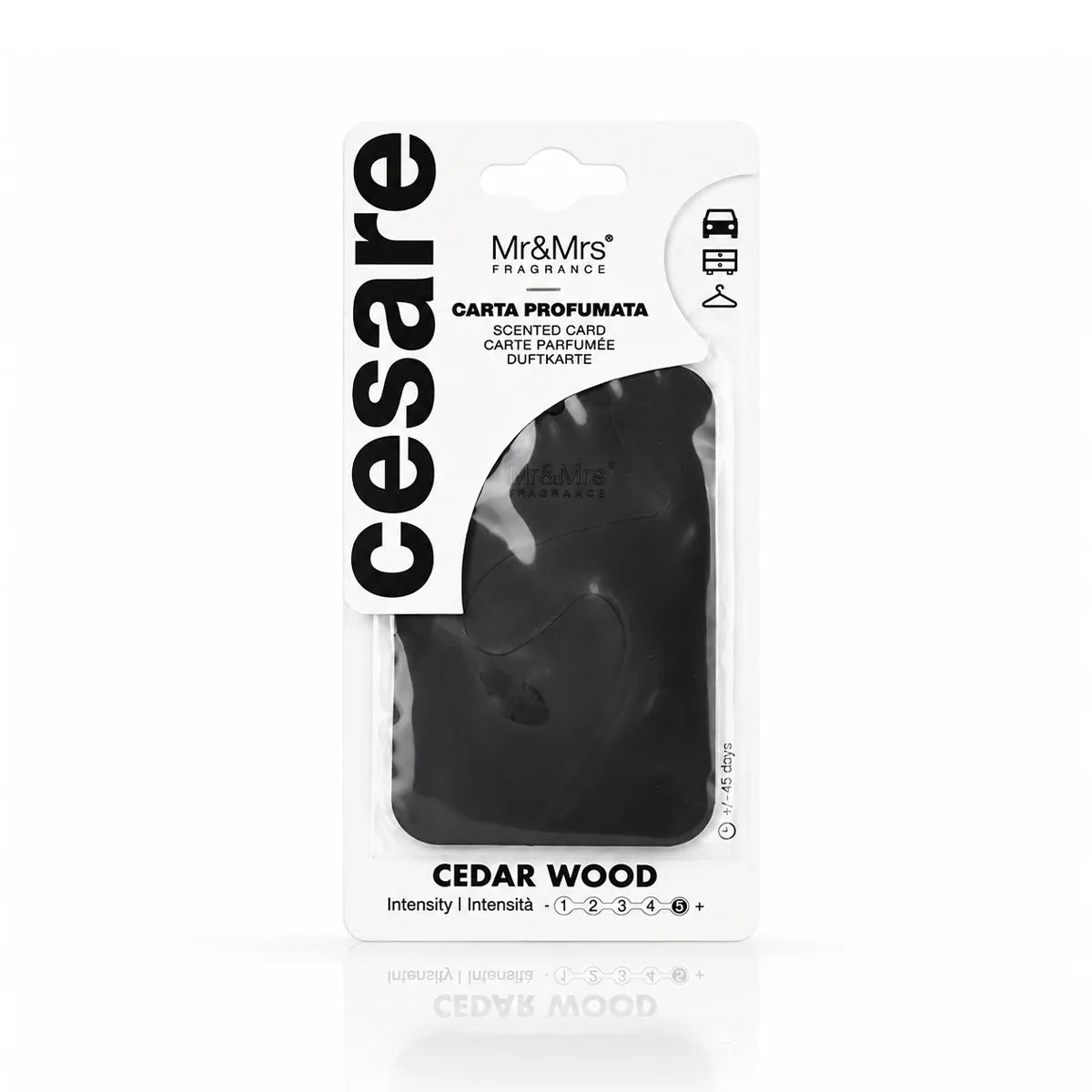 AROMATIK MR & MRS SCENTED CARD CEDAR WOOD (BLACK)