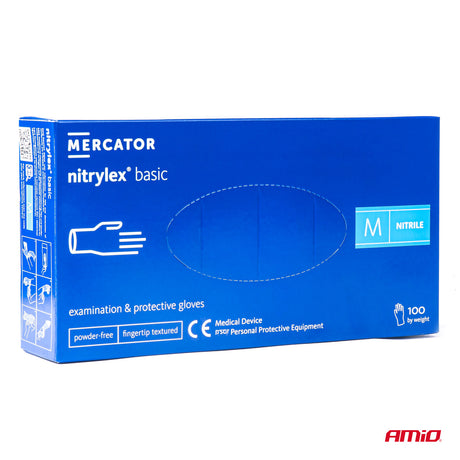 DOREZA NITRILI AM-02957-Mercator NITRYLEX BASIC (MASA: M) 100 COPE