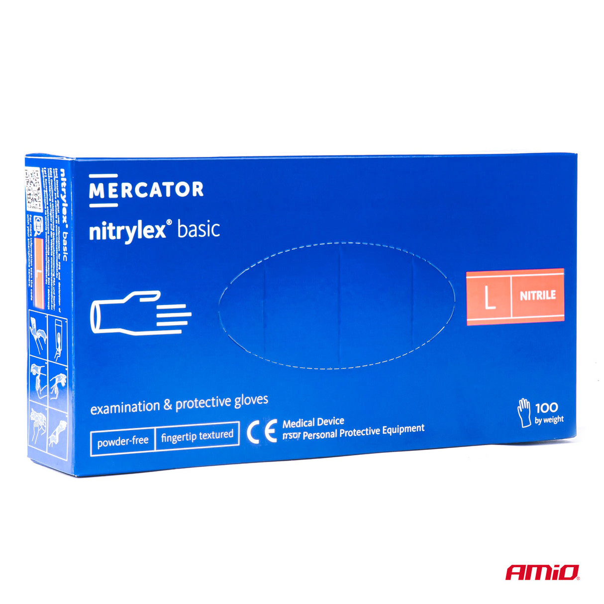DOREZA NITRILI AM-02958-Mercator NITRYLEX BASIC (MASA: L) 100 COPE