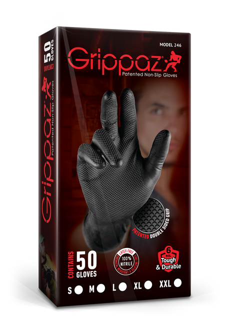 DOREZA NITRILI MT-GLV-GRP-B-XL GRIPPAZ-BLACK (MASA:XL) 50 COPE