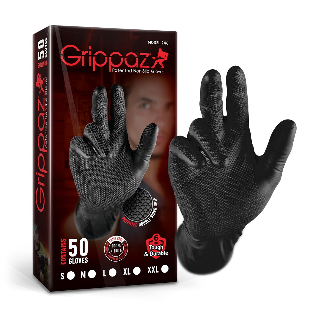DOREZA NITRILI MT-GLV-GRP-B-XXL GRIPPAZ-BLACK (MASA:XXL) 50 COPE