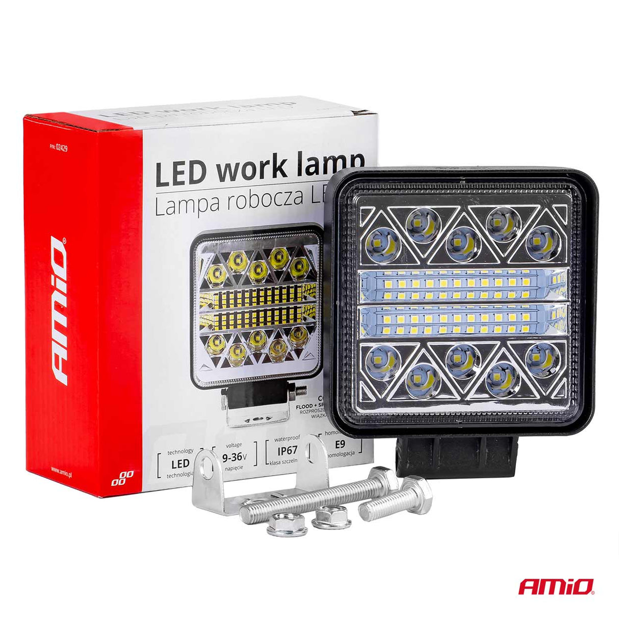 FENERE LED AMiO AM-02429 9-36V 26 LED COMBO (AWL-15) 110x110 mm 1 COPE