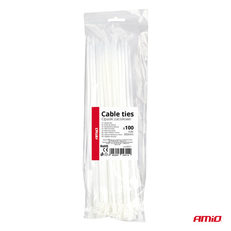FASHETA PLASTIKE 4.8x300 mm AM-04311 TE BARDHA 100 COPE