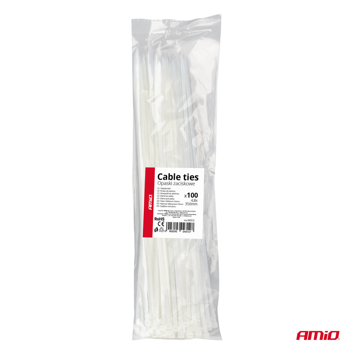 FASHETA PLASTIKE 4.8x350 mm AM-04312 TE BARDHA 100 COPE