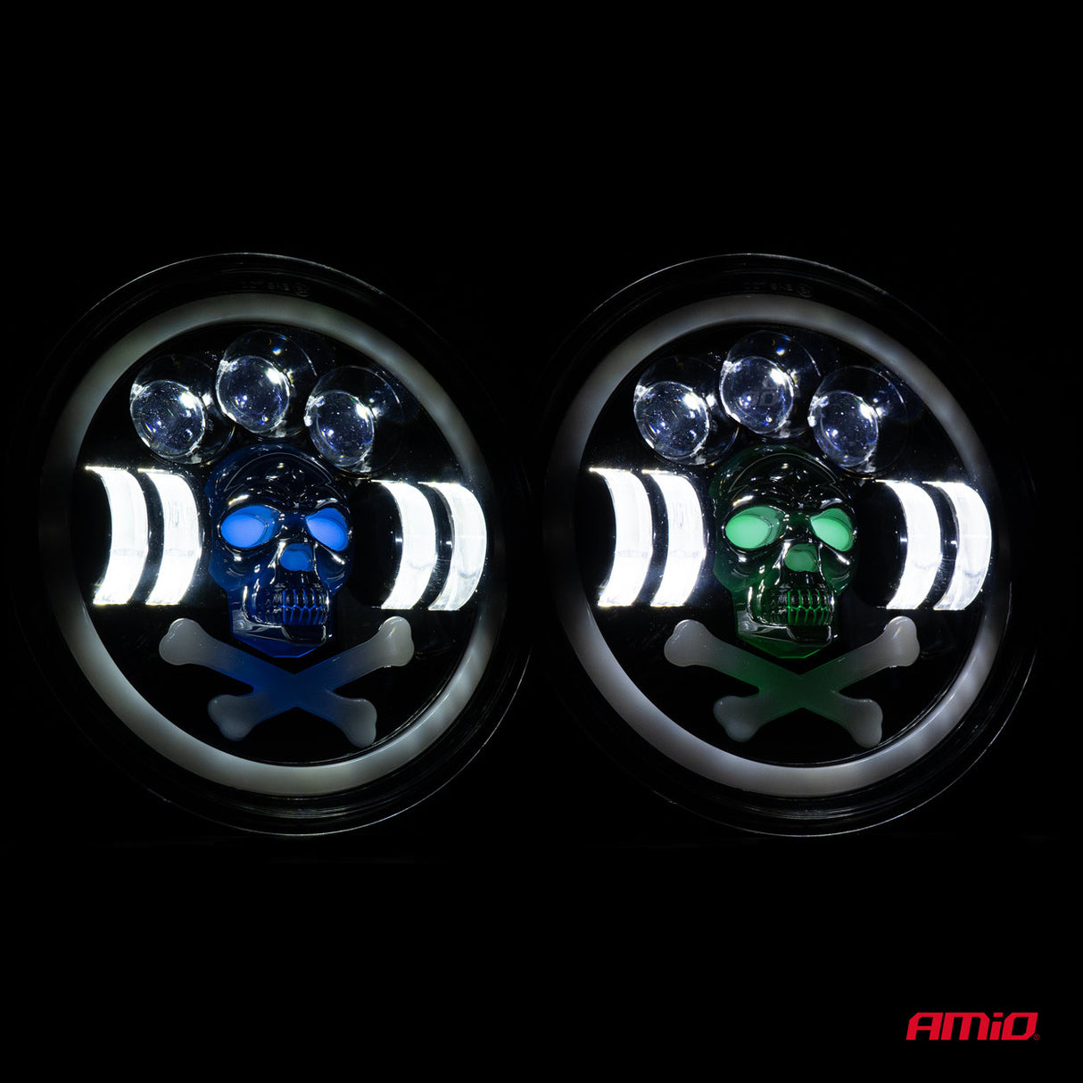 FENERE LED AMiO AM-03695 9-36V 60W 6000K SKULL MULTIFUNCTION 1 COPE