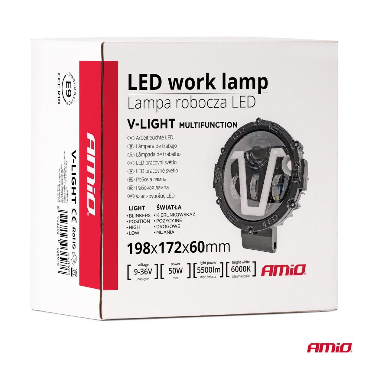 FENERE LED AMiO AM-03697 9-36V 50W 6000K V-LIGHT MULTIFUNCTION 1 COPE