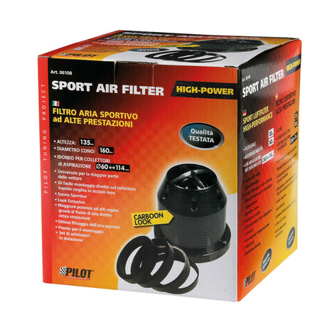 FILTER AJRI SPORTIV LMP-06108 CARBON-LOOK (Lartesia 135mm/ Baza 160mm/ Pershtatshmeria Ø60-114mm)