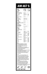 FSHIRESE XHAMI BOSCH AEROTWIN MULTI-CLIP AM-467-S (3 397 007 467) VOLVO C30 (533) 47.5+65cm SET