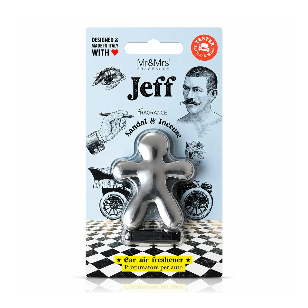 AROMATIK MR & MRS JEFF CHROME SANDAL & INCENSE (CHROME SILVER)