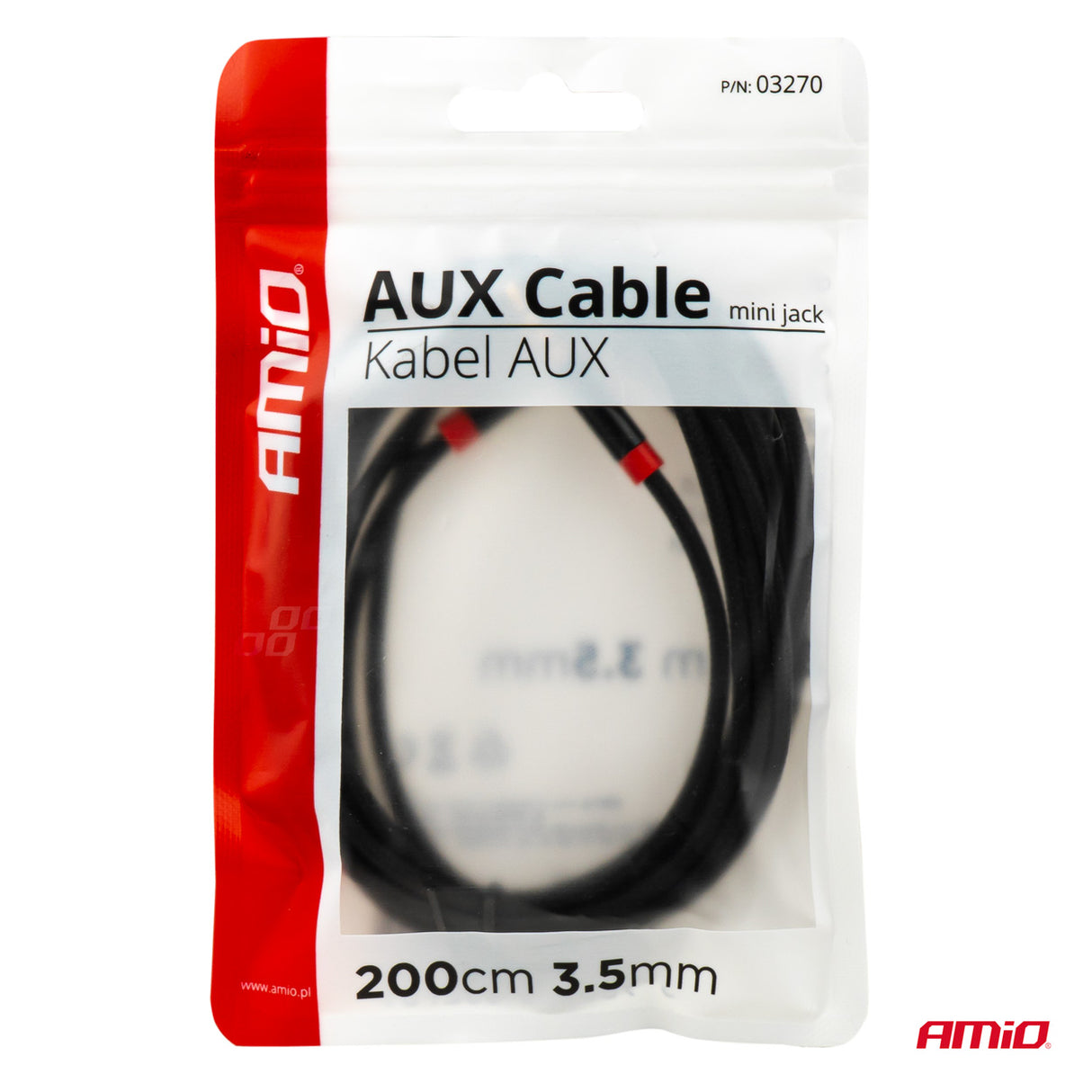 KABELL AUX AM-03270 MINI JACK-JACK AUDIO CABLE 3.5mm 200 cm