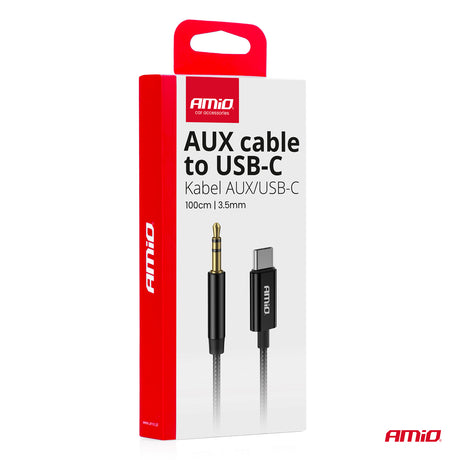 KABELL AUX AM-04294 USB-C-MINI JACK AUDIO CABLE 3.5 mm 100 cm