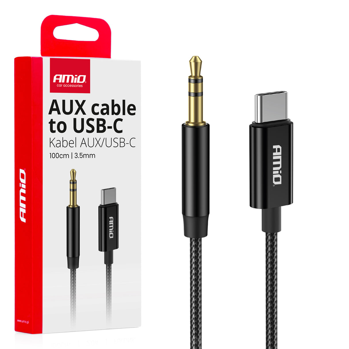 KABELL AUX AM-04294 USB-C-MINI JACK AUDIO CABLE 3.5 mm 100 cm