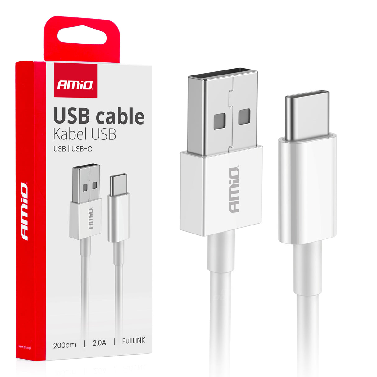 KABELL KARIKIMI AM-03894 USB-A to USB-C 2A FullLink 200 cm