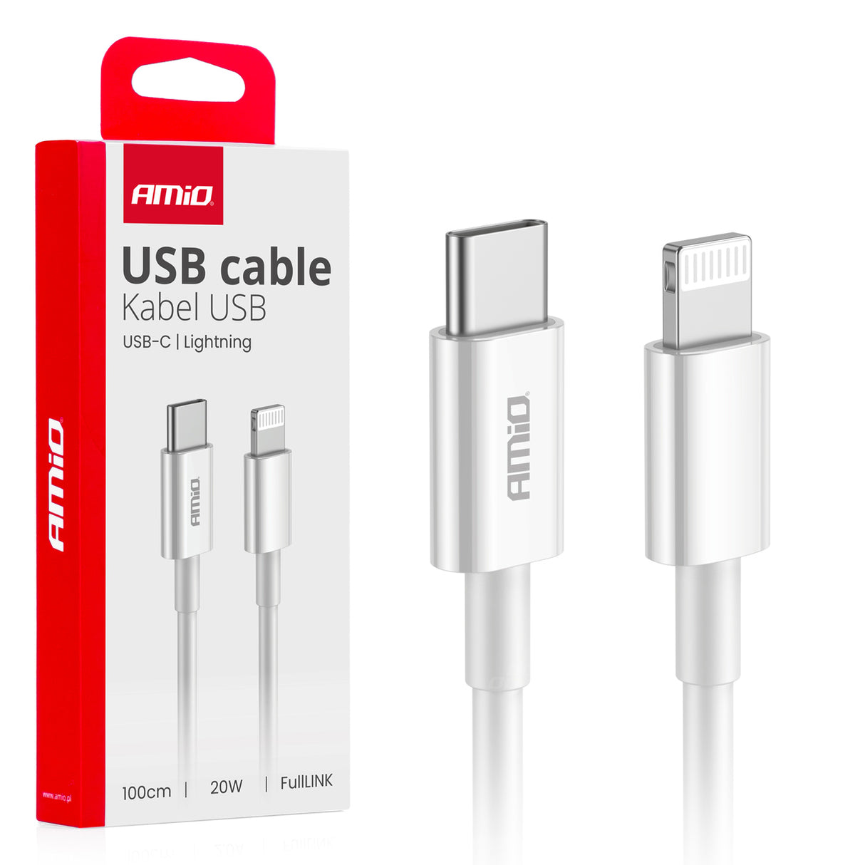 KABELL KARIKIMI AM-03898 USB-C to Apple Lightning 20W FullLink 100 cm
