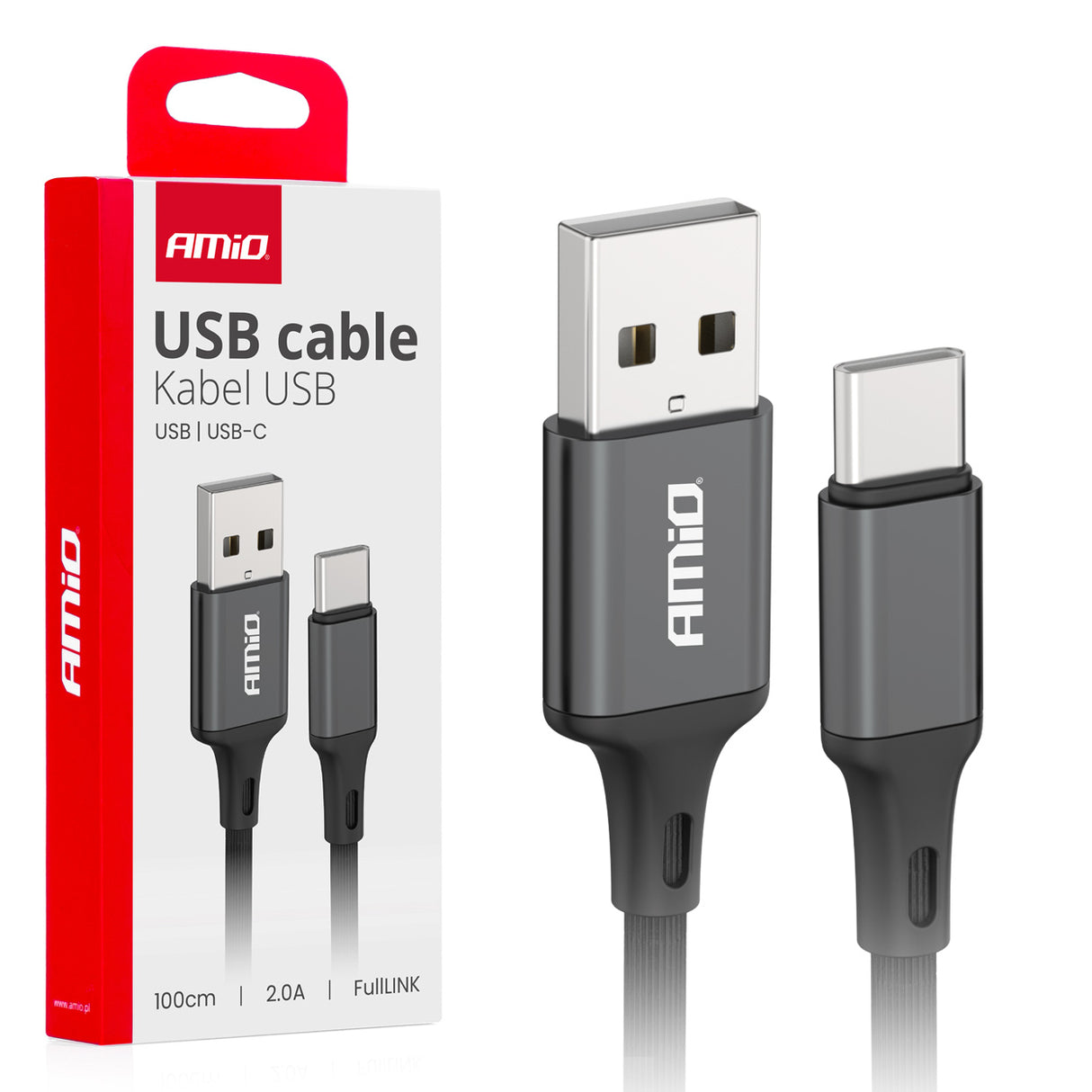 KABELL KARIKIMI AM-03899 USB-A to USB-C 2A FullLink 100 cm