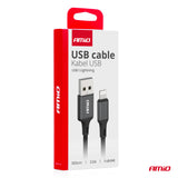 KABELL KARIKIMI AM-03901 USB-A to Apple Lightning 2A FullLink 100 cm