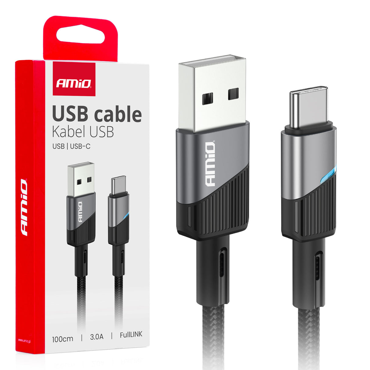 KABELL KARIKIMI AM-03923 USB-A to USB-C 3A FullLink 100 cm