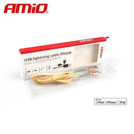 KABELL KARIKIMI USB Apple Lightning FullLink 2.4 A AMiO AM-01432 100 cm