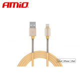 KABELL KARIKIMI USB Apple Lightning FullLink 2.4 A AMiO AM-01432 100 cm