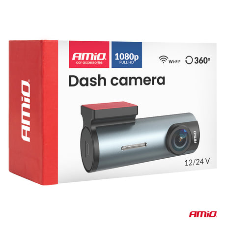 KAMERA AMIO AM-04798 12/24V DASH CAMERA 1K WLAN 2.4GHz Wi-Fi FULL HD