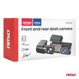 KAMERA AMIO AM-04799 12/24V DUAL DASH CAMERA 1K+1K WLAN (Front+Rear) 2.99" DISPLAY 2.4GHz Wi-Fi FULL HD