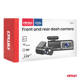 KAMERA AMIO AM-04800 12V DUAL DASH CAMERA 2K+1K WLAN (Front+Rear) 2" LCD DISPLAY 2.4GHz Wi-Fi FULL HD