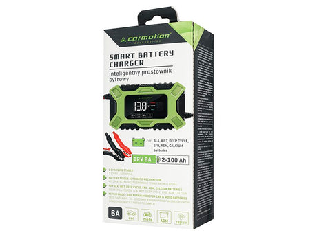 KARIKUES BATERIE CM-58691 SMART BATERY CHARGER 6A 12V (SLA/ WET/ DEEP/ CYCLE/ EFB/ AGM/ CALCIUM-batteries supported)