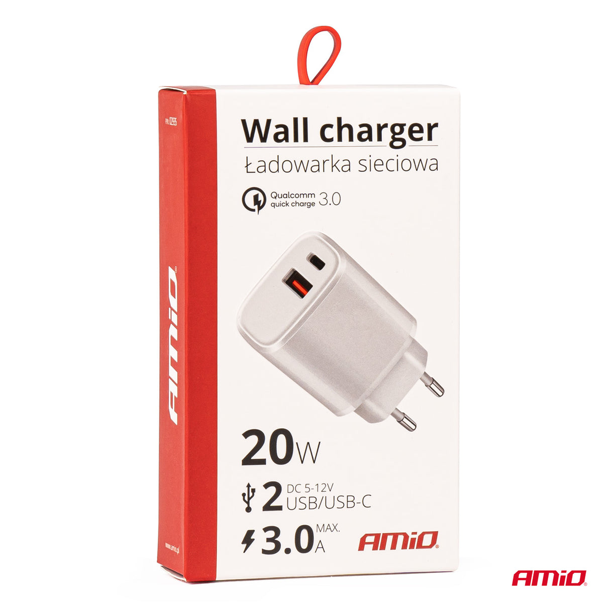 KARIKUES CELULARI AM-02935 1xUSB-A+1xUSB-C 20W DC100-240V QUICK CHARGE (CE RoHS)