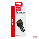 KARIKUES CELULARI AM-04283 1xUSB-A+1xUSB-C 38W DC12-24 V QUICK CHARGE (CE RoHS)