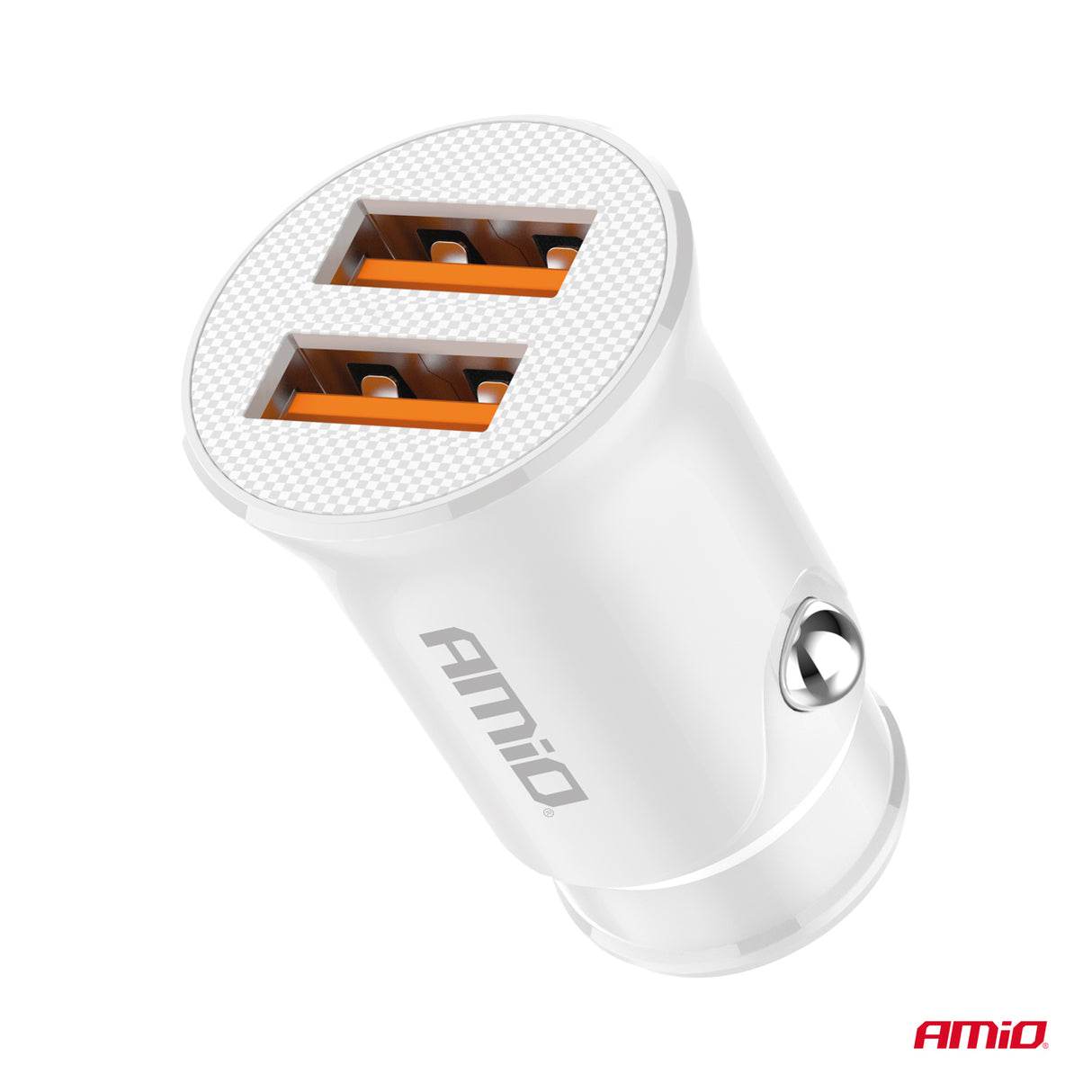 KARIKUES CELULARI AMiO AM-03872 2xUSB-A 10.5W DC12-24V