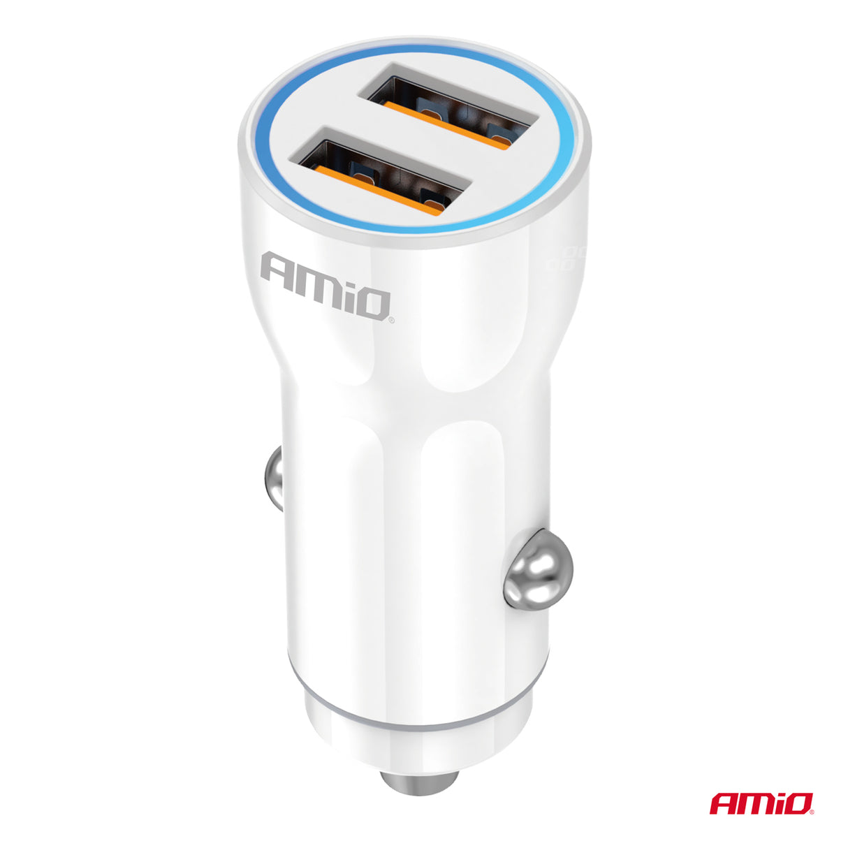 KARIKUES CELULARI AMiO AM-03879 2xUSB-A 10.5W DC12-24V