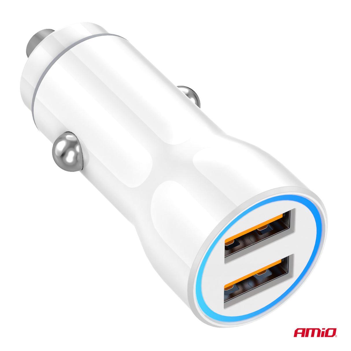 KARIKUES CELULARI AMiO AM-03879 2xUSB-A 10.5W DC12-24V