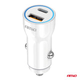 KARIKUES CELULARI AMiO AM-03881 1xUSB-A+1xUSB-C 20W DC12-24V