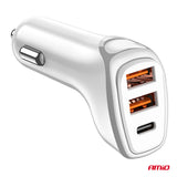 KARIKUES CELULARI AMiO AM-03886 2xUSB-A+1xUSB-C 38W DC12-24V