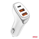 KARIKUES CELULARI AMiO AM-03886 2xUSB-A+1xUSB-C 38W DC12-24V