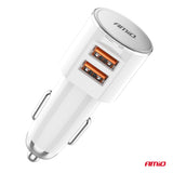 KARIKUES CELULARI AMiO AM-03888 2xUSB-A 17.5W DC12-24V