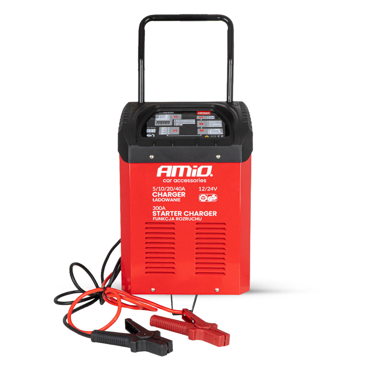 KARIKUES DHE STARTER BATERIE AMIO AM-04500 12/24V 20-600Ah (Jump starter Max 300A)