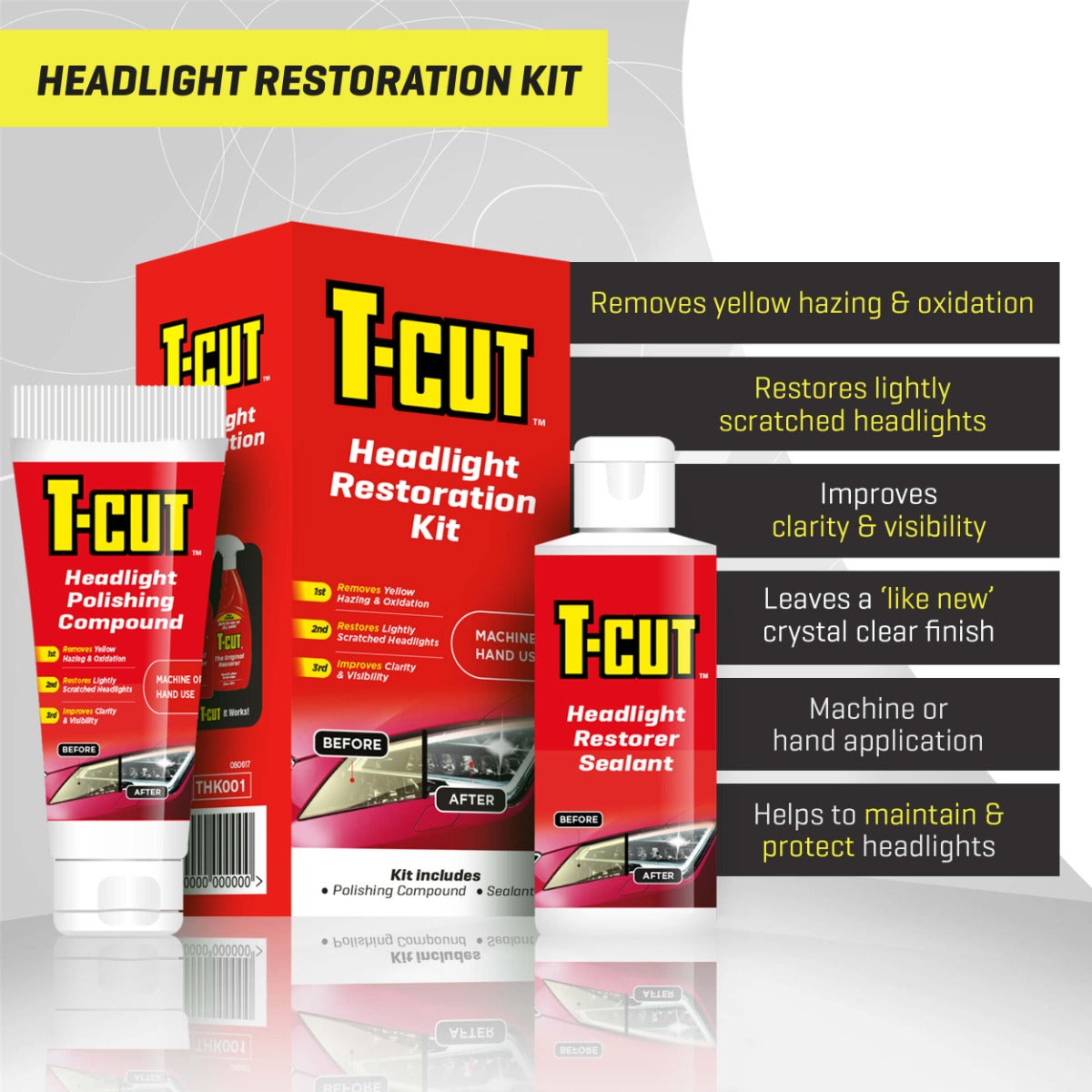 KIT PER RIGJENERIM FENERESH T-CUT HEADLIGHT RESTORATION SET-THK106