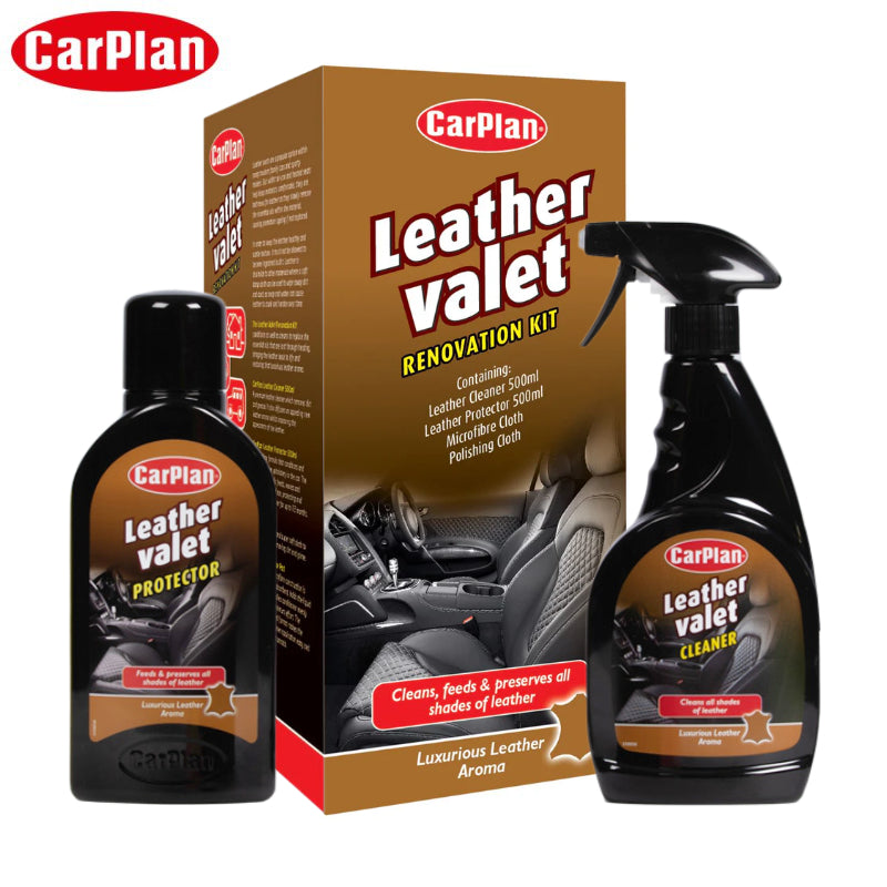 KIT PER RIGJENERIM LEKURE CARPLAN LEATHER VALET 2x500 ml-CLC001