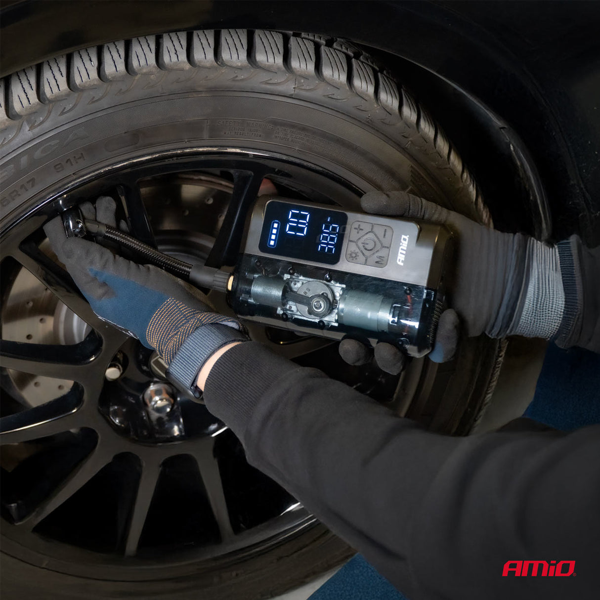 KOMPRESOR AJRI PORTATIV DHE POWERBANK AM-04378 40W 150PSI