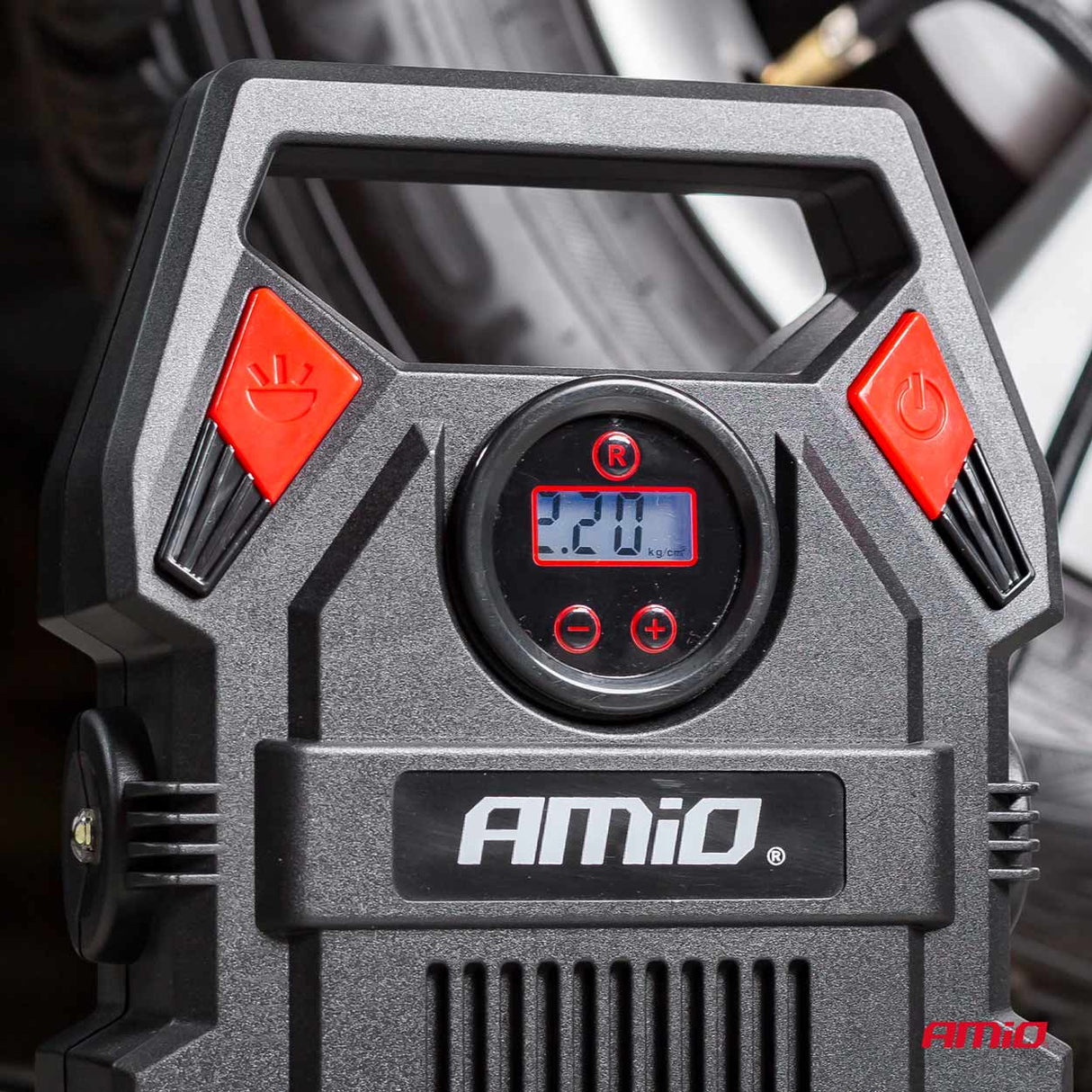 KOMPRESOR AJRI AMiO AM-02642 12V 150PSI 10bar (ACOMP-17)  Ekran Dixhital + LED