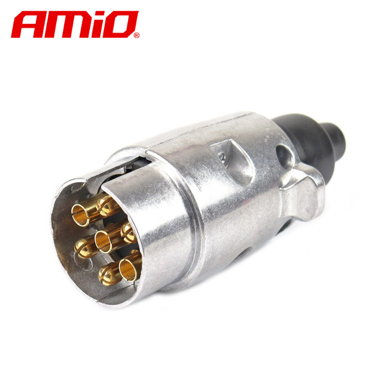 LIDHES PER RIMORKIO AM-01255 TRAILER PLUG 7-PIN ALU