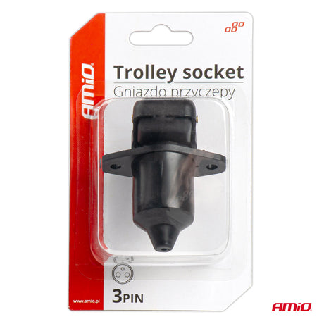 LIDHES PER RIMORKIO AM-03212 TRAILER SOCKET 3-PIN (Blister)
