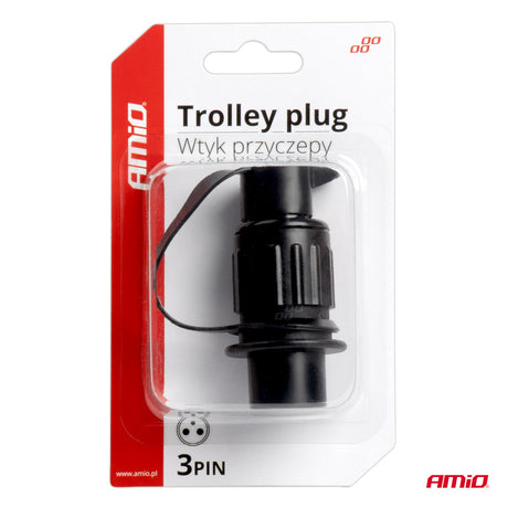 LIDHES PER RIMORKIO AM-03213 TRAILER PLUG 3-PIN (Blister)