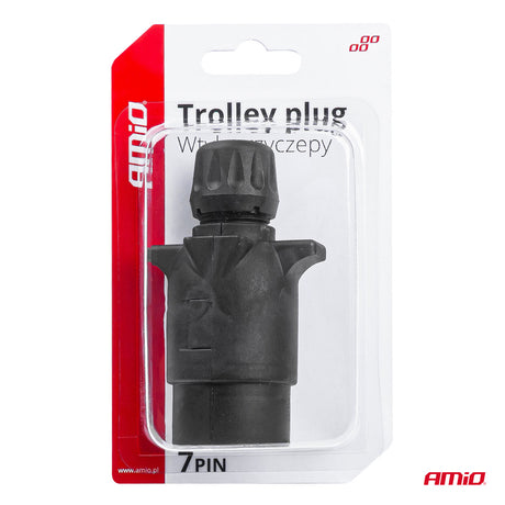 LIDHES PER RIMORKIO AM-03216 TRAILER PLUG 7-PIN+NUT (Blister)