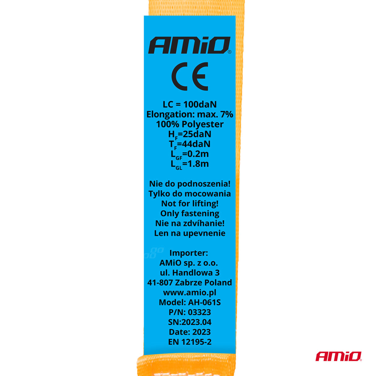 LITAR BAGAZHI ME KRIKET AM-03323 100/200kg 18mm 2m S-TYPE 2 COPE
