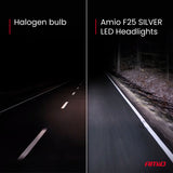 LLAMPA LED AMiO F25 SILVER-Series H8/ H9/ H11/ H16 AM-04705 FULL CANBUS 12/24V 62W 6000LM 6000K SET