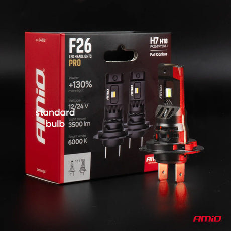 LLAMPA LED AMiO F26 PRO LUMITEC LIMITED-Series H7/ H18 AM-04872 DUO FULL CANBUS +130% 12/24V 68W 3500LM 6000K SET