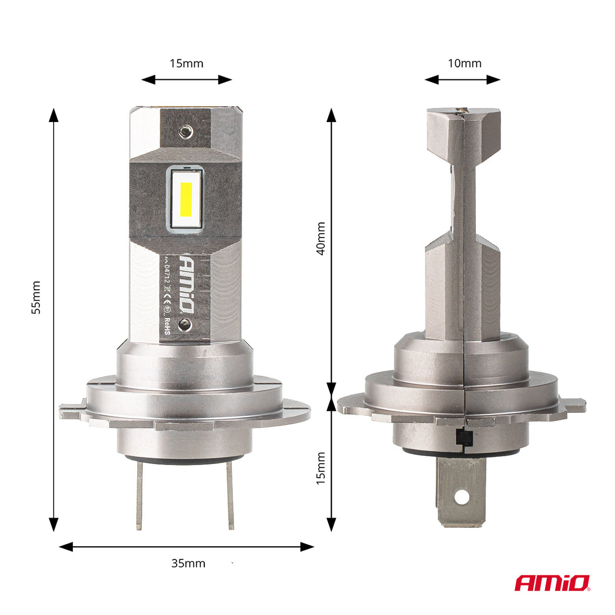 LLAMPA LED AMiO H25-Series H7/ H18 AM-04712 CANBUS 12V CSP-LED 30W 2710LM 6000K SET