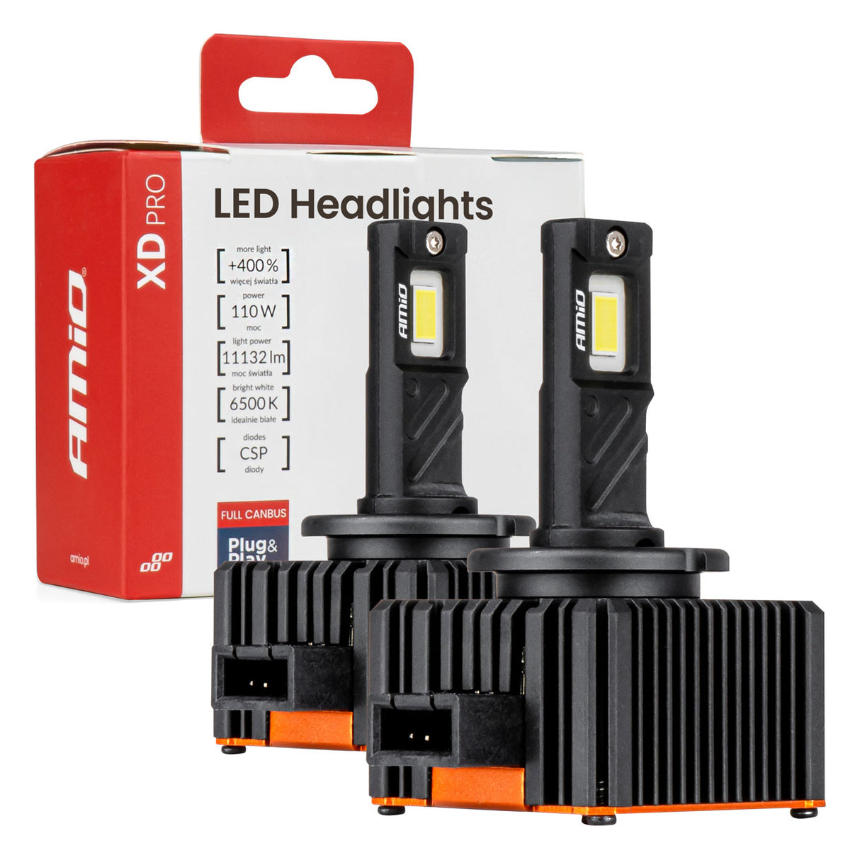 LLAMPA LED AMiO XD PRO-Series D1S/ D1R AM-04679 FULL CANBUS CSP-LED 110W 11132LM 6500K SET